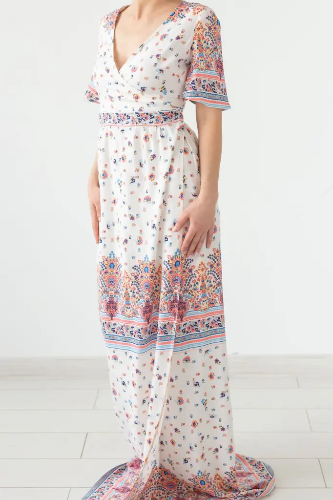 Bohemian Paisley Print Maxi Dress