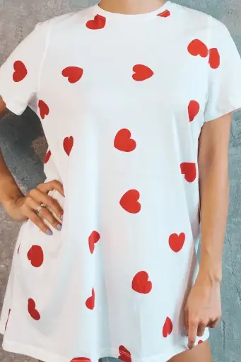 Graphic Print Oversized T-Shirt Dress